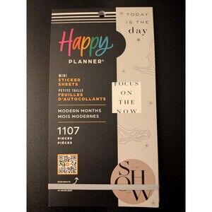 NEW! the Happy Planner Modern Months Mini Sticker Book - 1107 Pieces